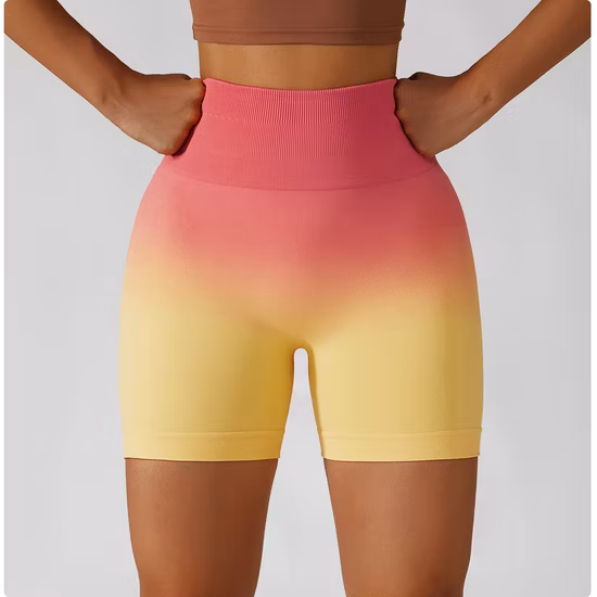 Bestseller Sportswear Fitness Activewear Shorts for Women Push up Booty Leggings Ombre Seamless Yoga Shorts Scrunch Butt Gym Shorts