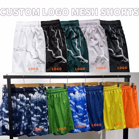 Wholesale OEM Top Quality Customized Summer Loose Fit Sublimation Sports Mesh Basketball Shorts Mens Shorts