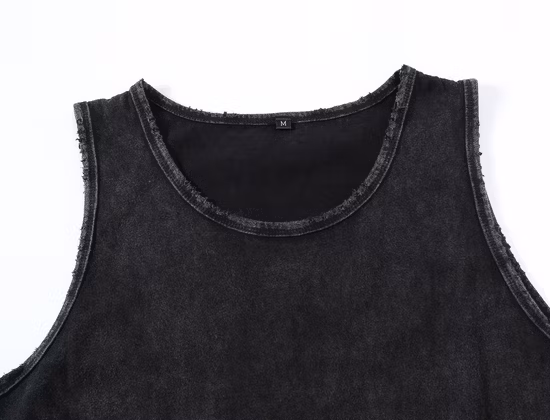 Custom Crew Neck Cotton Best Men′s Fitness Sleeveless Tank Tops